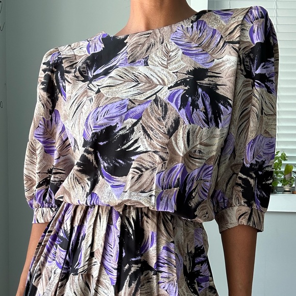 Tropical print vintage dress - Picture 7 of 7